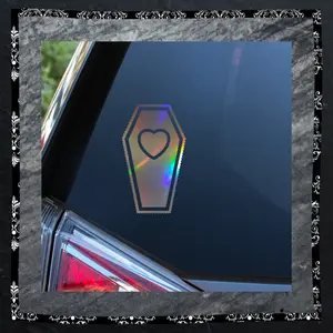 Heart Coffin Decal