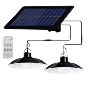 LED Warm Garden Pendant Light with Remote Control Solar Panel Powered Ip65 Waterproof Dusk to Dawn Sensor Automatic On/off Outdoor Lamp Solar Lights Outdoor Waterproof Hanging Lights Outside Lights Patio Lighting