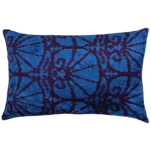 Canvello Decorative Blue Lumbar Throw Pillows For Couch - 16x24 in