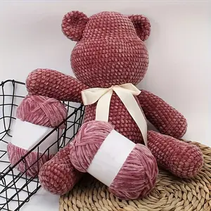 Set Of 6 600g Velvet Yarn Hand Knitted Chenille Crochet Yarn, Soft Baby Yarn Suitable For Sweaters, Scarves, Dolls, Amigurumi Dolls, Blankets, Hats, Mats, Slippers. 3.53 Oz Each, 180 M / 7086 In