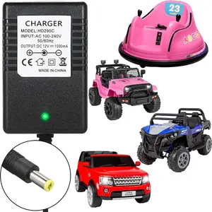 12v  Charger for  Ride on  - 12V 1000mA Charger for Kidzone Bumper , Charger for  Choice Products ,Class 2 Power,12v  Charger for  Electric  Toys