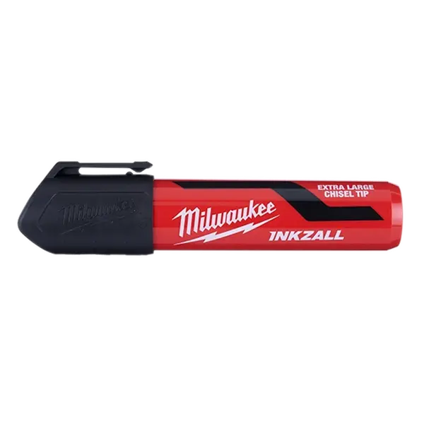 Milwaukee 48-22-3260 INKZALL Extra Large Chisel Tip Black Technical Grade Stationery Writing Tool - Felt-Tip Marker & Highlighter for Bigger Writing on Jobsites, Stationery Writing Tools, Felt-Tip Markers & Highlighters
