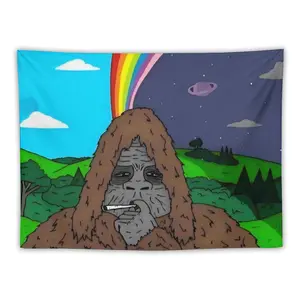 60" x 40" "The Big Lez Show" Series Tapestry — Sassy the Bigfoot & Tripper Snipper Theme, Ideal for Home, Bedroom, Living Room, and College Dorm Decor (Size: 150cm x 120cm)
