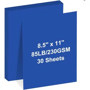 Cardstock 8.5" x 11 "，30 Sheets Cardstock Paper 85 lb/230 gsm,Blue Card Stock for Printer,Drawing,Gift tags,Invitations, Cards etc (Royal blue, 30 Sheets)