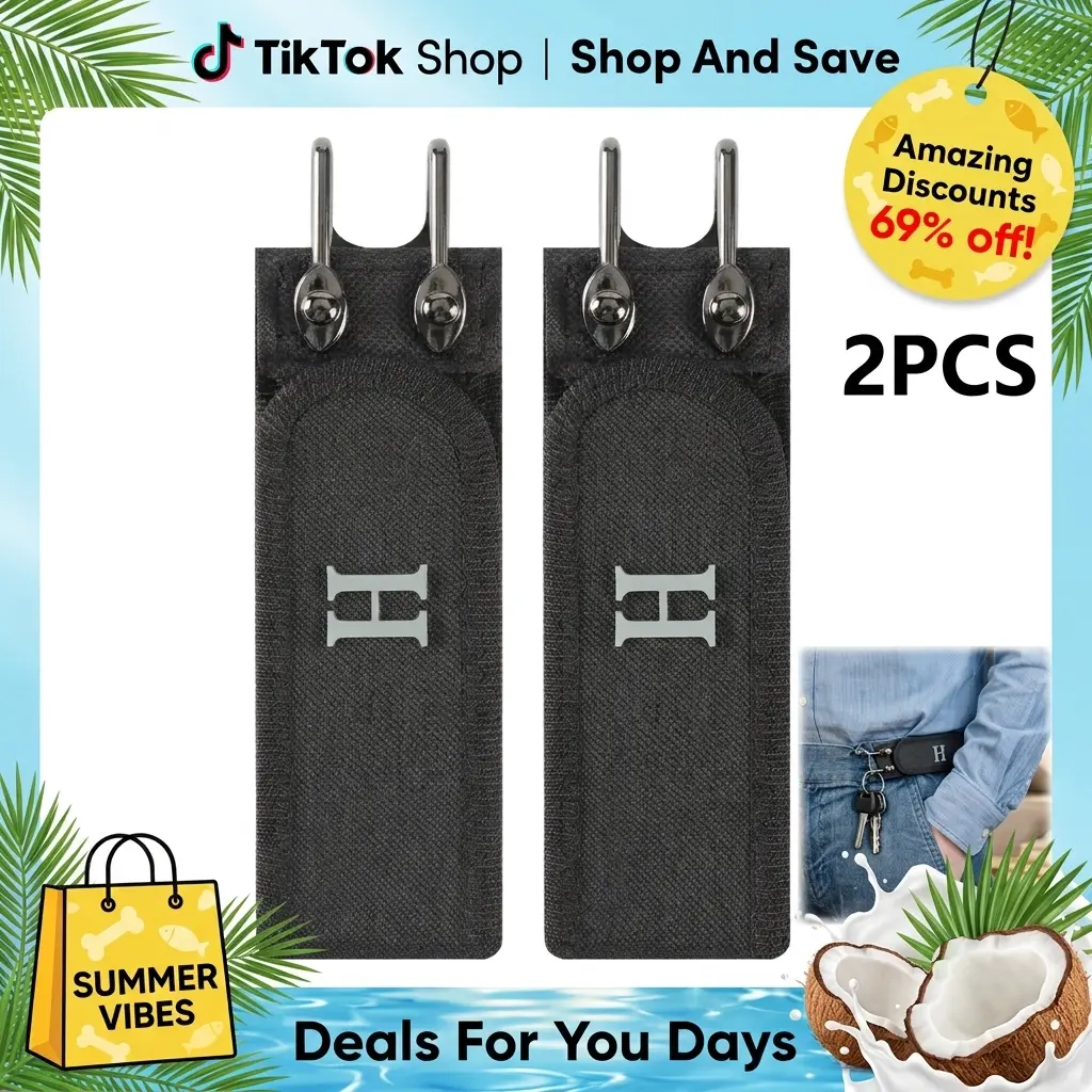 2026 Unisex Tactical Metal Hook Elastic Belt - No Buckle, Invisible Design, Adjustable Side Belt, Stretch Waistband - Summer Vibes, EDC,Back to School