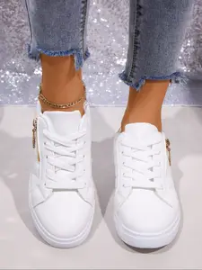 Women's New Fashion Sports Shoes, Walking Shoes, Rubber Anti-Slip Sole, Comfortable Casual, All Seasons, Textile Upper, Trendy Daily Wear