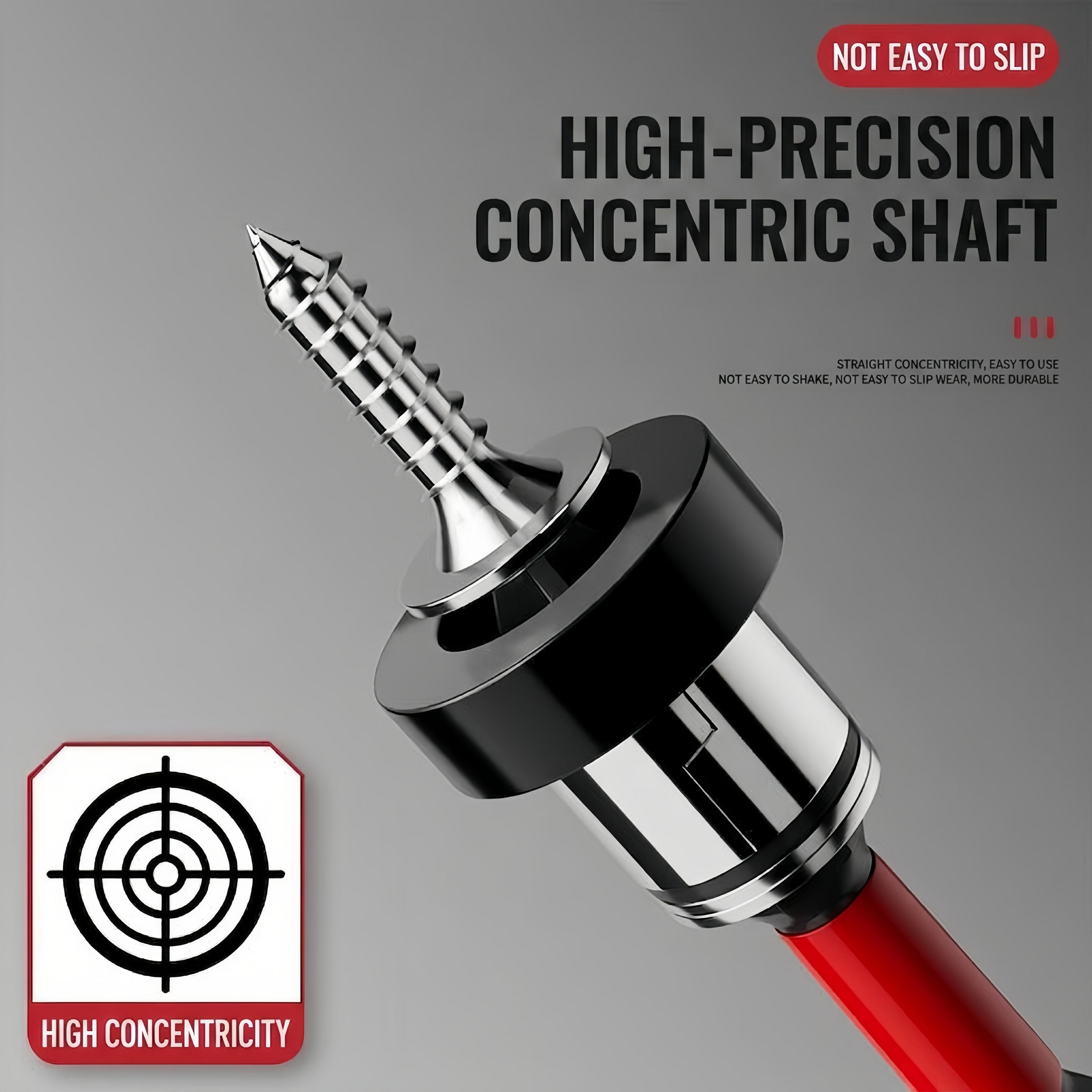 5pcs Magnetic Drywall Screw Setter, PH2 Screwdriver Bits with 1/4" Hex Shank, 50mm Plasterboard Screw Locating Drilling Tools