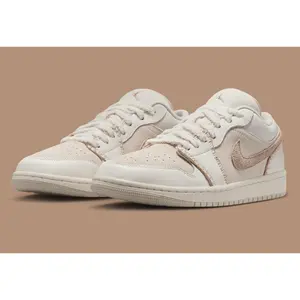 Women's Air Jordan 1 Low SE "Hemp" HV4268-120 Light Brown Sneaker Fall Shoes Fashion Athletic