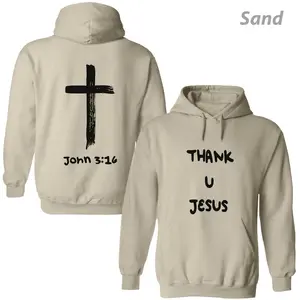 Daydrian Harding Thank U Jesus Graphic Hoodie/T-shirt/Sweatshirt, Unisex Streetwear Gift for Men & Women, Casual Cotton Apparel Made In The USA		