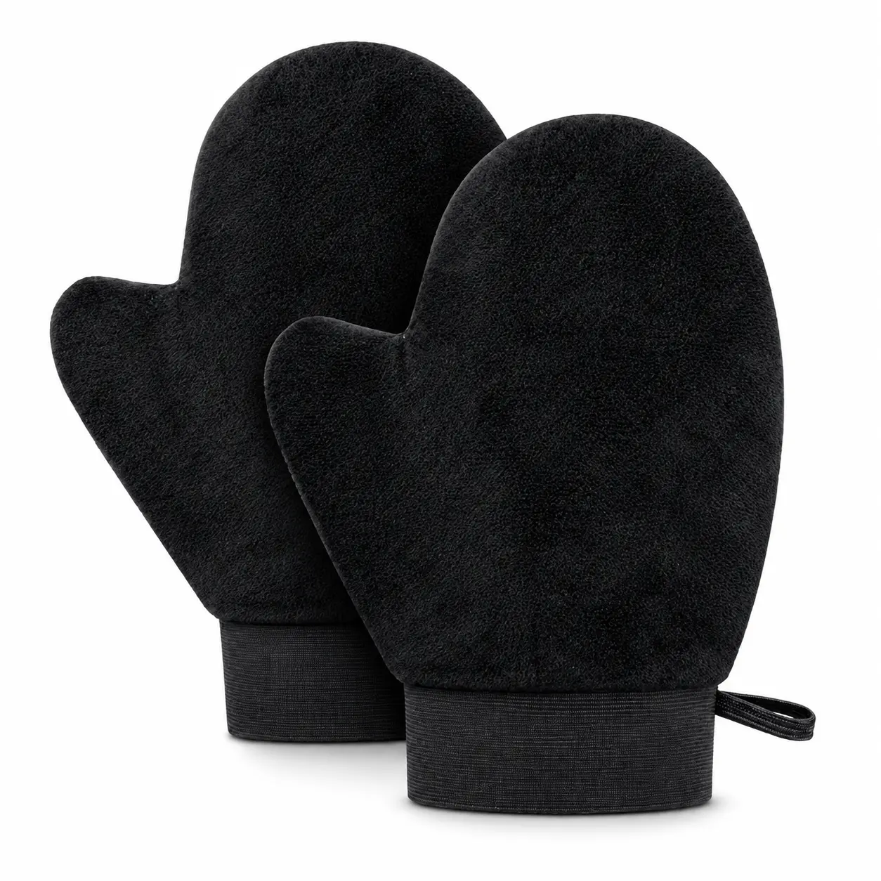 Self Tanning Mitt 2 Pack, Soft Velvet Applicator Gloves with Inner Lining, Reusable Sunless Tanner Mitt for Smooth Application