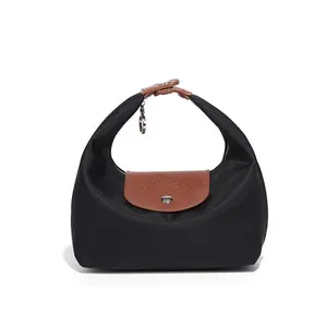 Effortlessly Chic Crescent Underarm Bag| Lightweight Nylon| Adjustable Strap| Multi Colors