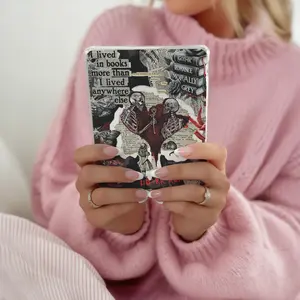 Dark Romance Bookish Kindle Insert for Clear Case – Aesthetic Book Lover Decor | Cozy Reading Accessory