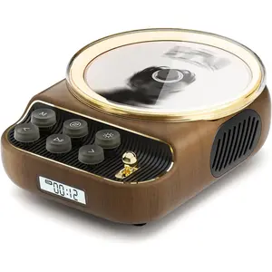 Retro Portable CD Players with  Speakers, FM Radio, Night Light, LCD Display, 4000 mAh ,  Radio Built in Dual Speakers Supports USB/AUX/Type-C for , ()