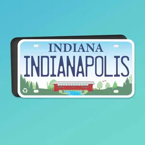 Indianapolis Indiana Car Magnet - Flexible IN Fridge Magnet