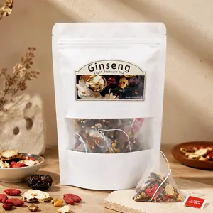 30 Bags Natural Turmeric And Ginseng Herbal Tea Eight Treasures Botanical Blend Organic Wellness Infusion Daily Tea For Men & Women