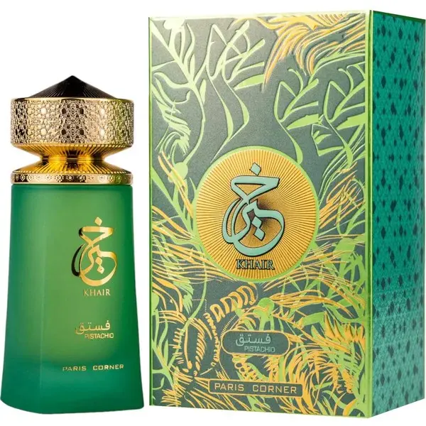 Paris Corner Khair Pistachio Eau De Parfum Spray for Unisex, 3.4 Ounce