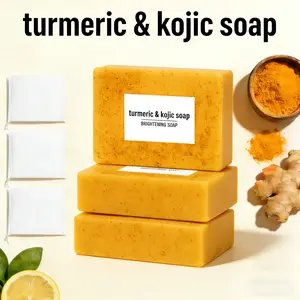 Lemon Turmeric Kojic saop  -  Vegan Skincare for Hyperpigmentation Gentle Exfoliating  for Sensitive Skin natural handmade soap
