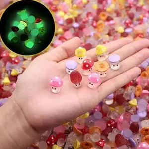 50pcs Glow-In-The-Dark Mushroom Decorations, Aquarium Ornament, Miniature Landscape Figurines, Room Decoration, Car Accessories, Garden Decor, Home Decor Ornaments