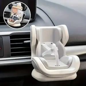 1 2-in-1 car seat and display stand, with air conditioning vent suction cup installation, compatible with 6.69-7.87-inch dolls, car accessories (only supports dolls, not includes dolls), universal for multi-size dolls