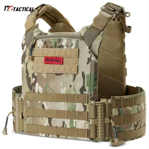 1TG TACTICAL FYR Vest Quick Release Adjustable MOLLE Vest with 32-45 inch Removable Cummerbund for Outdoor Sports