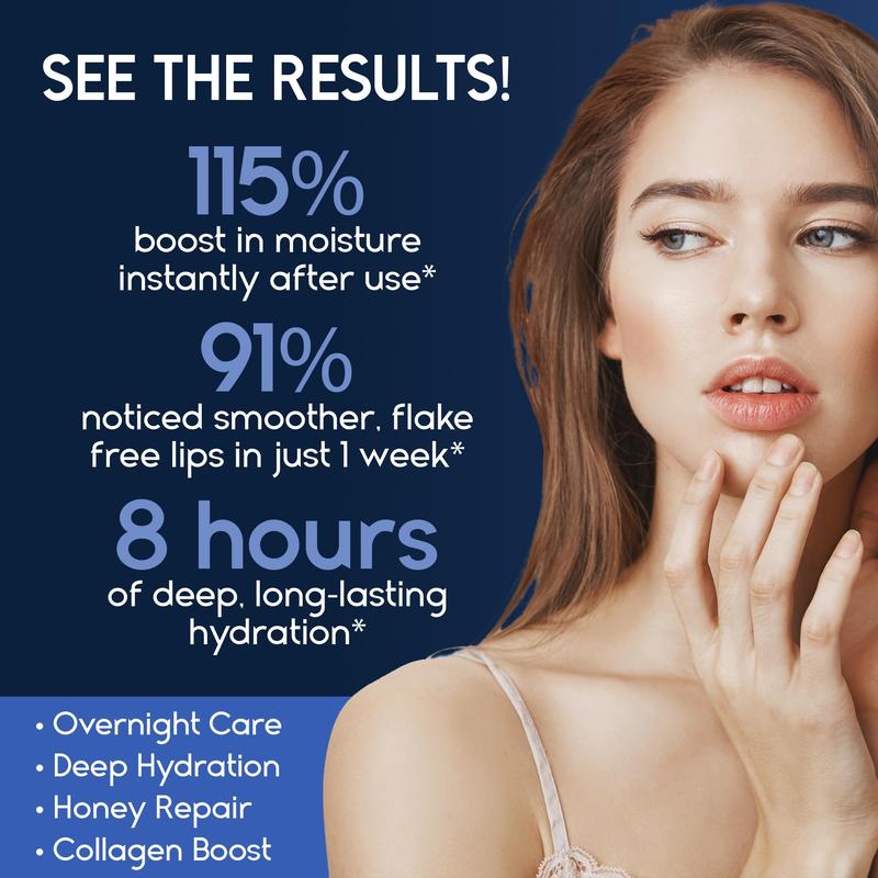 Lip Mask Overnight with Hyaluronic Acid & Collagen, Lip Sleeping Mask for Dry Cracked Lips, Moisturizing, Hydrating, Exfoliating Night Treatment for Lip Care (Strawberry)