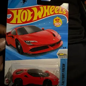 Hot Wheels Ferrari SF90 Factory Fresh 2025 Edition Red Die-Cast Car Model 5/5 Series New Release