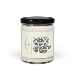 Soy Candle, Mental Health Candle, Home Decor, Funny Housewarming Gift, Funny Mother’s Day Gift, Relaxation Candle, Aromatherapy Candle, Spa Coconut Christmas Cream Decoration