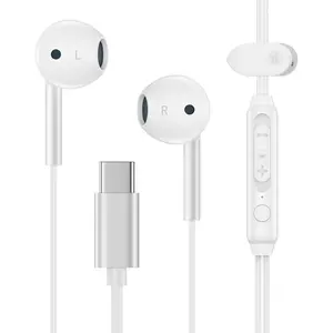 USB C Wired Headphones for  Galaxy S25 Edge/Ultra/S24 FE/S24/S23/S22/A17,Earbuds Built-in Microphone & Volume Control Earphones for iPhone 16 Pro Max/16 Plus/16/15 Pro Max/15 Plus,Pixel 10/9a/8