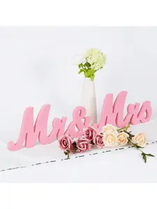 Mr & Mrs Sign - Rustic Wooden Freestanding Letters Sign for Wedding Table, Photo Props & Party Decorations Decorative Gift Water Proof