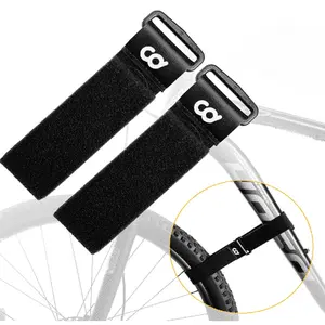 Bicycle Double Sided Extra Long Adjustable Velcro Straps