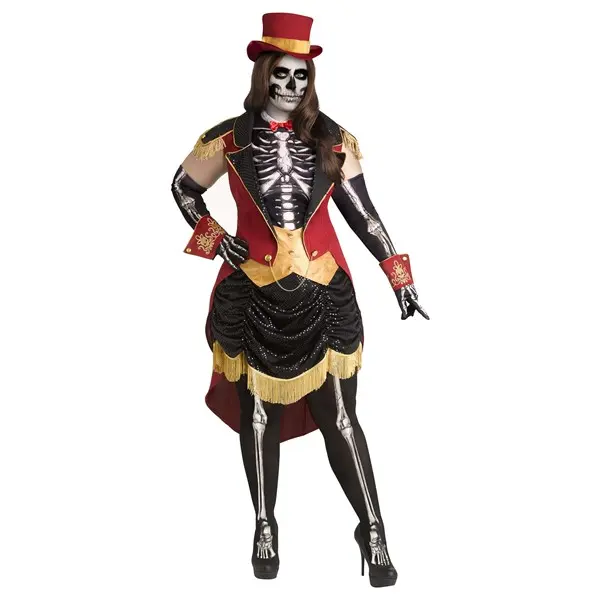 Plus Size Skeleton Ringmistress Costume for Women
