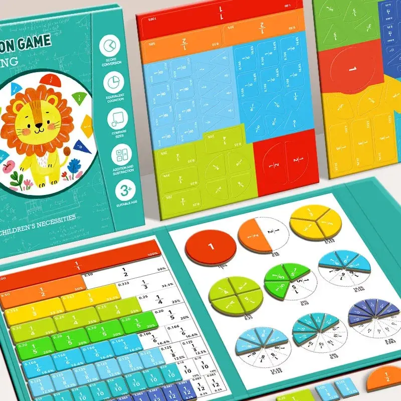 Magnetic Fraction Tiles & Circles Set – Hands‑On Math Learning for Kids
