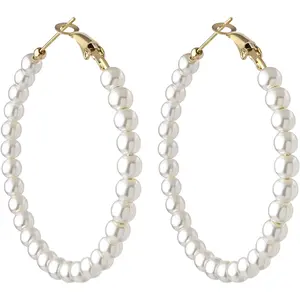 Pearl Hoop Earrings for Women Fashion Dangle Hypoallergenic Layer Earrings Drop Dangle Earrings Gifts for Women