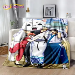 Anime Gintoki Kagura Gintama Soft Plush Blanket,Flannel Blanket Throw Blanket for Living Room Bedroom Bed Sofa Picnic Cover KidsFather's Day, Thanksgiving, Halloween, holiday gifts for family and friends