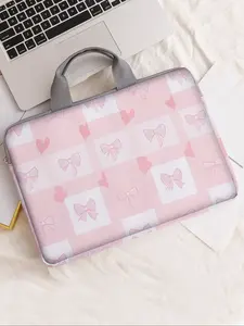 Butterfly Pattern Printed Notebook Cover, Soft Laptop Sleeve, Fits Laptops & Tablets, Casual Zipper Storage Bag, All Seasons Use