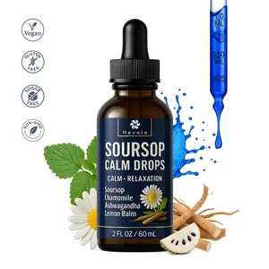 Soursop Calm Liquid Drops – Natural Stress Relief & Sleep Support with Soursop, Chamomile, Ashwagandha & Lemon Balm | Relaxation & Mood Balance Herbal Formula