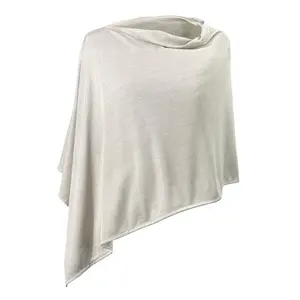 Silver Jersey Modal Poncho - Long