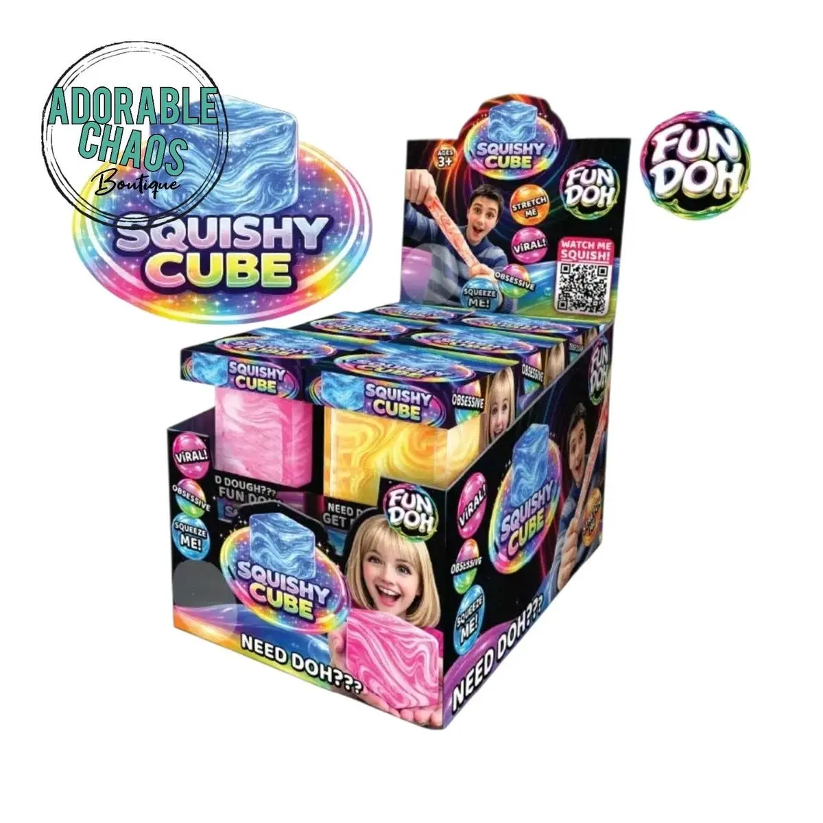 Fun Doh Swirl Squishy Cubes