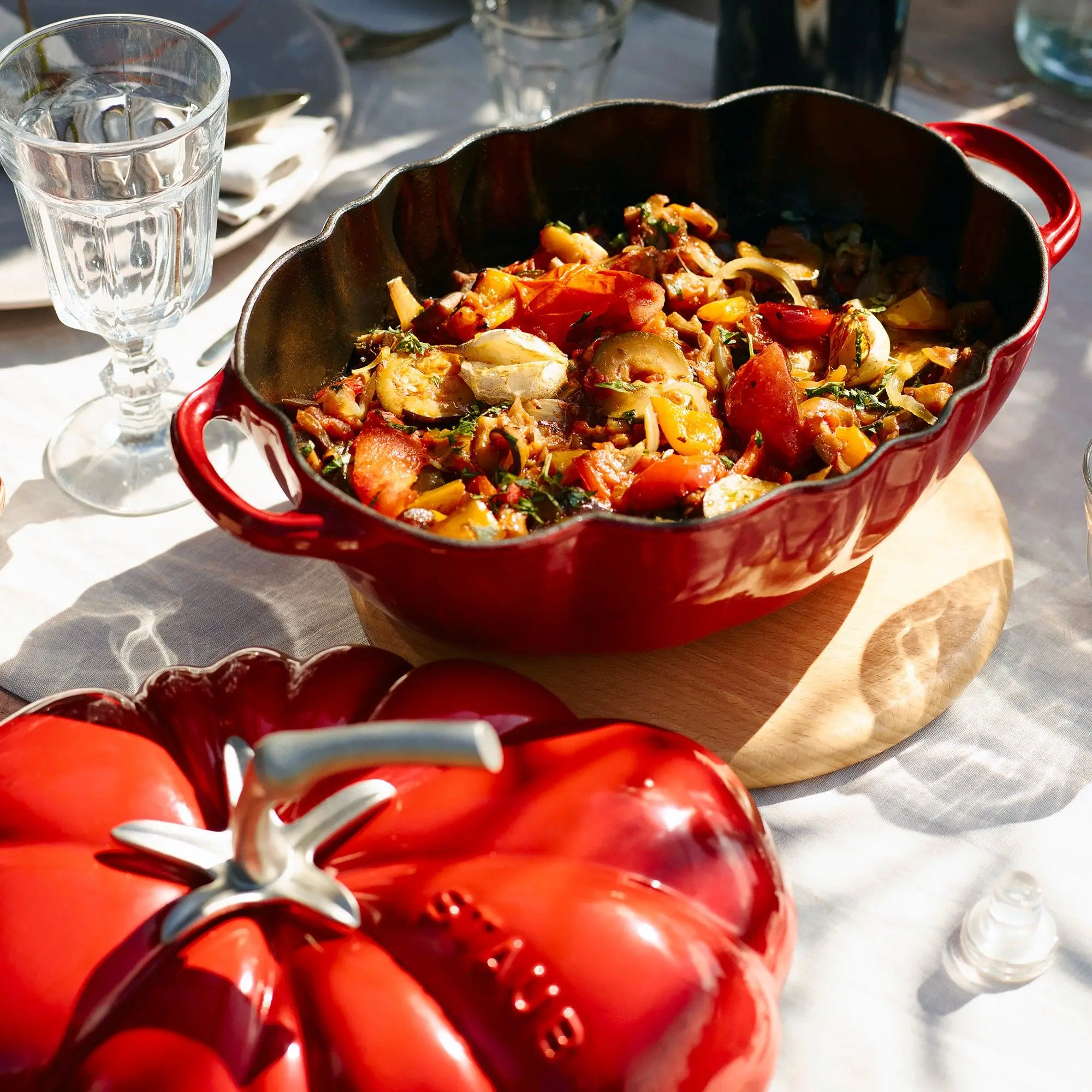 Staub Enameled Cast Iron Tomato Cocotte, 3-Qt