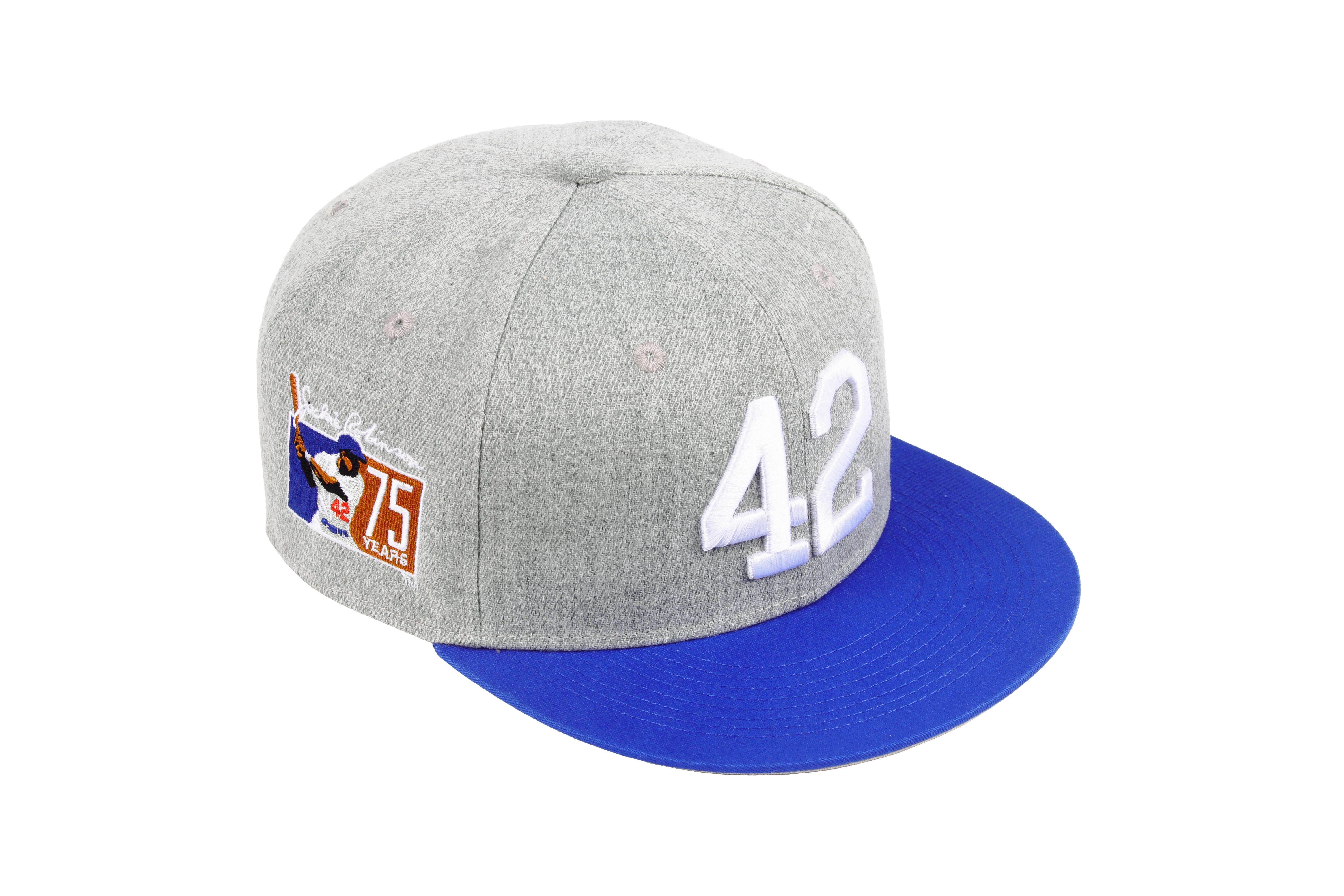 50th Patch #42 Robinson Baseball Day Men's Baseball Cap Blue Black Adjustable Curved Brim Outdoor Sport Hat Dad Cap Snapback Fitted 100% Polyester 3D Embroidery