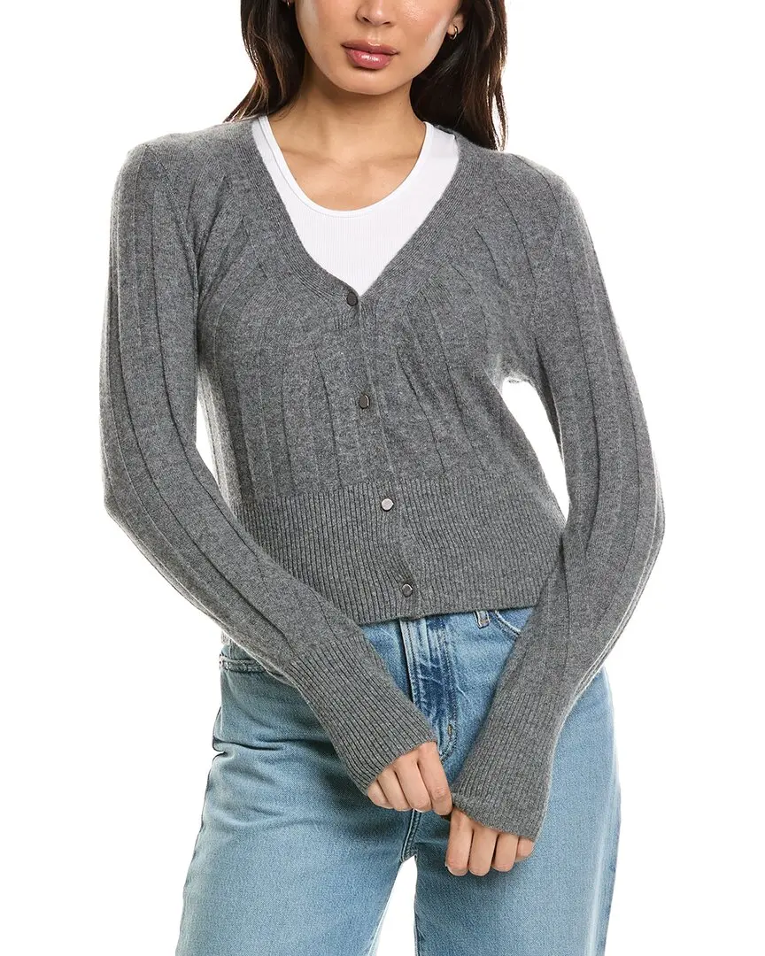 Brodie Cashmere Slim Fit Rib Cashmere Cardigan