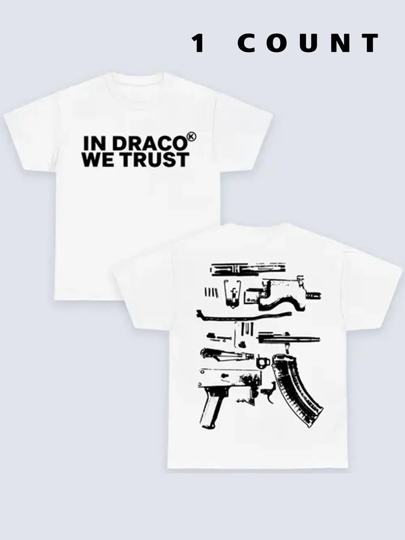 Men's Letter Graphic Print Round Neck Tee, Regular Fit Casual Drop Shoulder Short Sleeve T-shirt, Men's Summer Top for Daily Wear