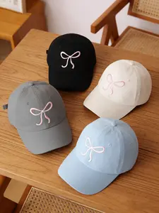 Bow Baseball Cap Unisex Classic Style Casual Fashion Accessory, Face Covering Small Look, Easy Grip Daily Atmosphere, Sports Leisure Fashion, Snapback Cap