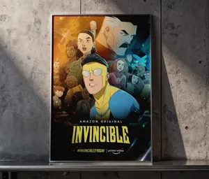 [UnFrame] Premium Poster: "Invincible – The Viltrumite Legacy" – Essential Artwork for Comic Enthusiasts, Ideal for Dorm Walls and Fan Collections