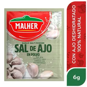 Sal de Ajo en Polvo en tiras 12 sobres 6g c/u