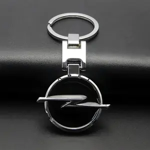 Car Emblem Keychain Zinc Alloy Keyring Pendant For Opel Astra GTC Insignia Antara Meriva Zafira Vectra Mokka Corsa Grandland Combo Ampera Crossland Karl Adam
