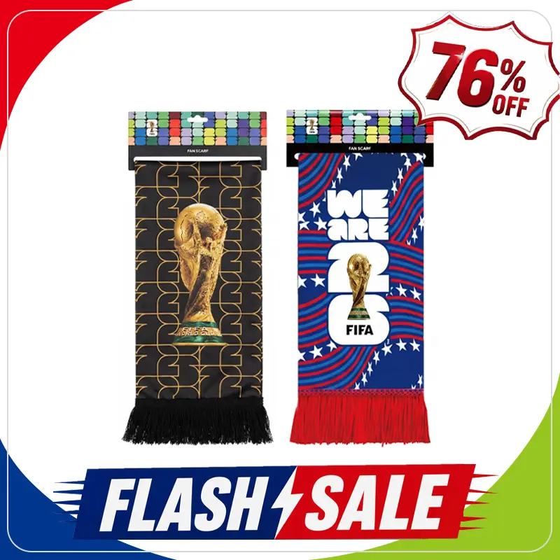 【FIFA WORLD CUP 2026 】Soccer Fan Scarf Gift Set Family Soccer Gear| Official FIFA Merchandise | Supporter Scarf Set Home Jersey Scarf | Local Shipping  Authentic Fifa Product Polyester Material SummerwinsAmerica250 Independenceday