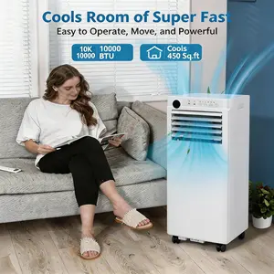 Powerful 10000 BTU Portable Air Conditioner, 3-in-1 Multi-Function AC Unit, LED Display, Remote, 24 Hour Timer & Window Kit, Cooling Coverage Up to 560 Sq.Ft, Perfect for Indoor Living Spaces-party gift