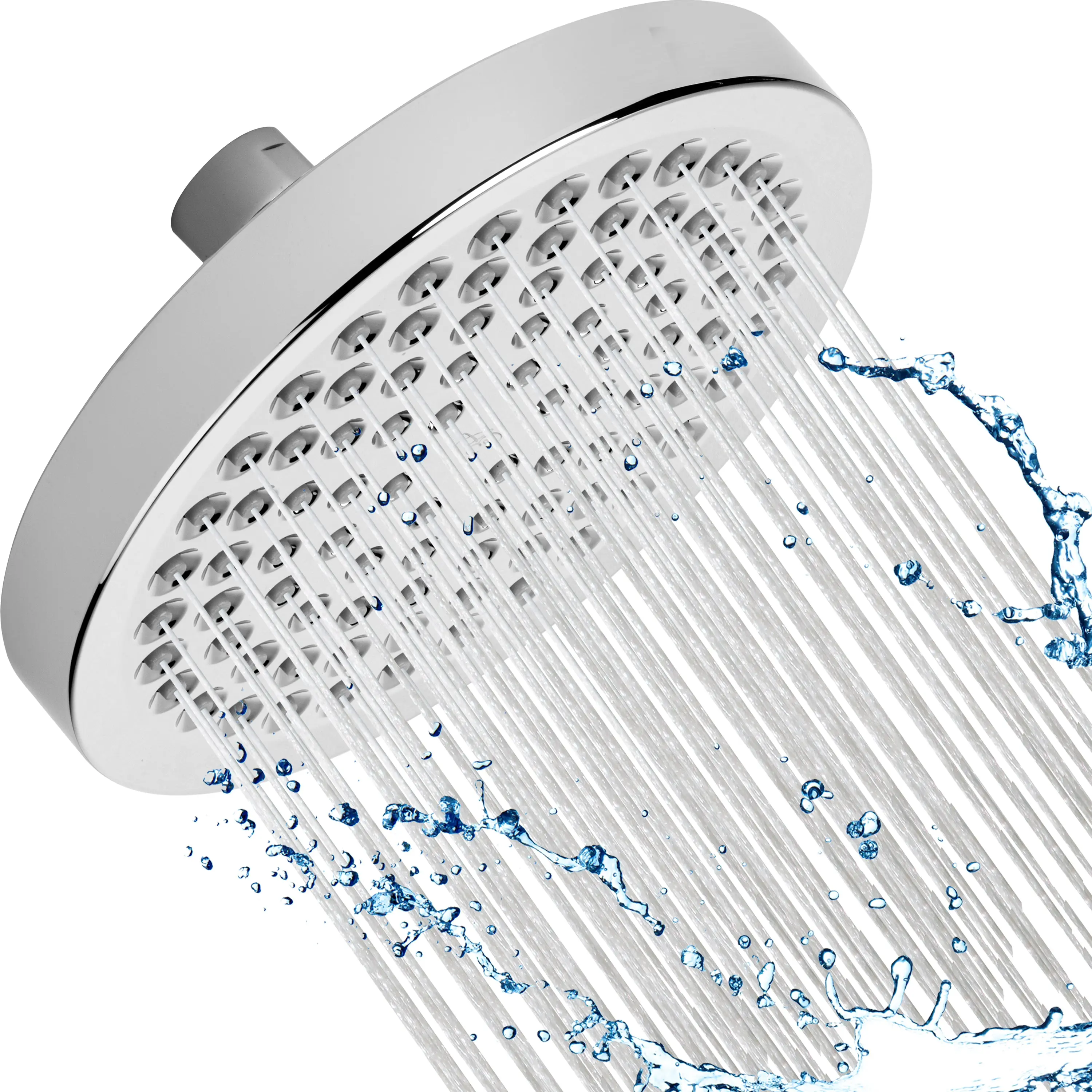 Aqua Elegante High Pressure Rain Shower Head - 6 Inch Luxury Rainfall Showerhead With Self-Clean Nozzles, Great Flow And Best Overhead With Adjustable Extension Arm