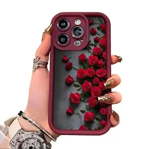 Red Rose High Value and Beauty TPU Mobile Phone Case Compatible with iPhone 17/16/16Pro/16ProMax/16Plus/15/15Plus/15Pro/15ProMax 14/14Plus/14Pro/14ProMax 13/13Pro/13ProMax 12/12Pro/12ProMax 11/11Pro/11ProMax 7/8plus XR/Xs/XsMax